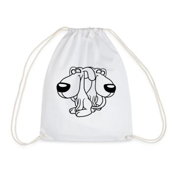2 Dog Friends Team Crazy Funny Crew Brothers - Sac de sport léger - blanc - Devant