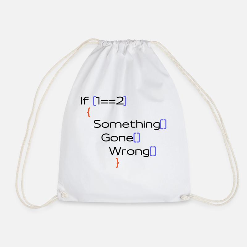 Programmierer Witz Lustiges Geschenk PC Spruch - Turnbeutel - Weiß