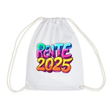 Rente 2025 sowas von verdient! - Turnbeutel - Weiß - Vorne