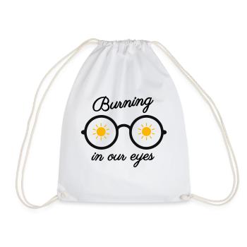 Burning in our eyes - Sac de sport léger - blanc - Devant