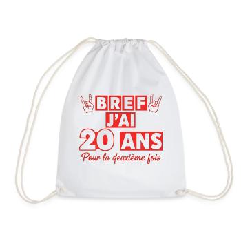 bref j'ai un 19 ans pour la deuxième fois - Sac de sport léger - blanc - Devant