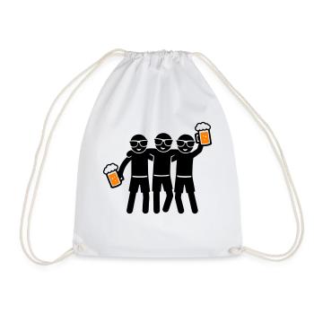 Party Team Beer Group - Drawstring Bag - white - Front