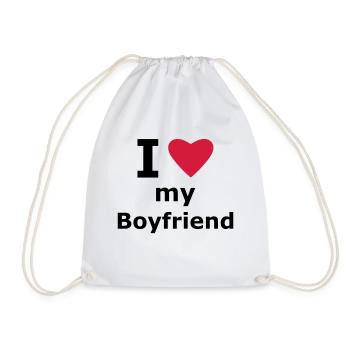 I love my boyfriend - Turnbeutel - Weiß - Vorne