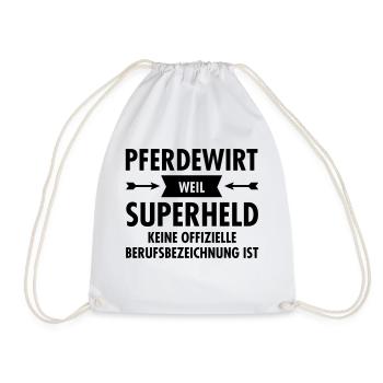 Pferdewirt - Superheld - Turnbeutel - Weiß - Vorne