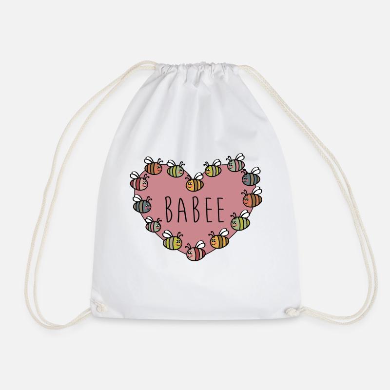 Babee - Drawstring Bag - white
