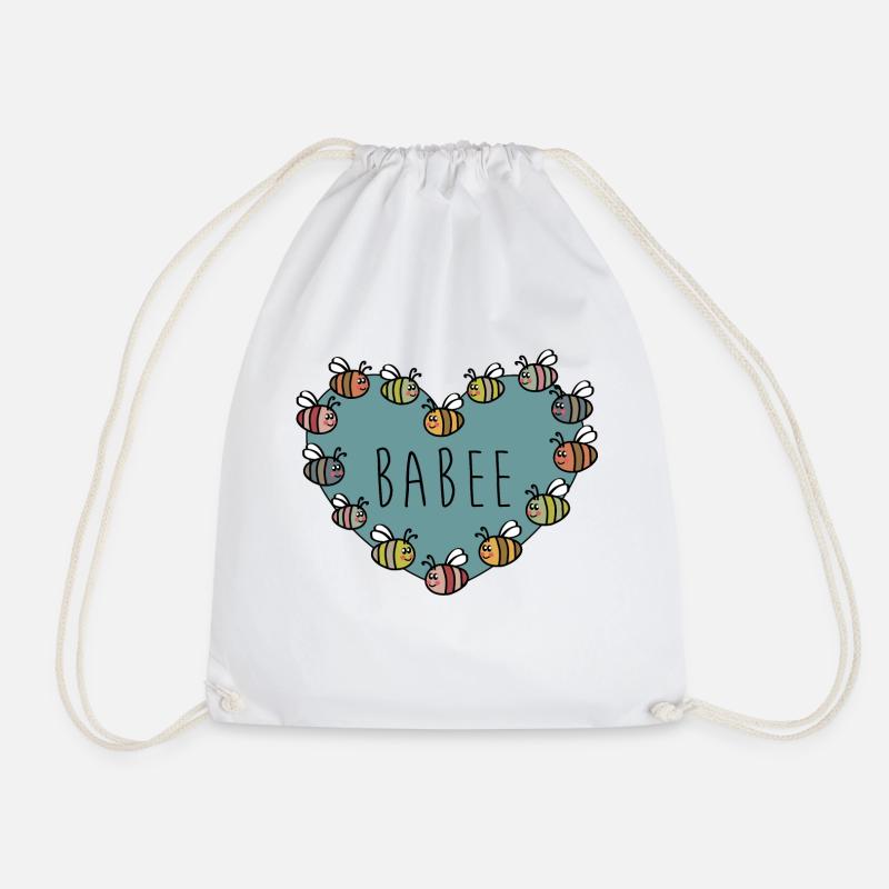 Babee - Drawstring Bag - white