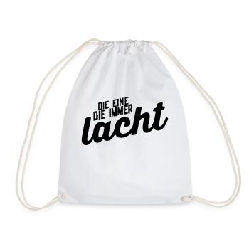 Die eine die immer lacht - Turnbeutel - Weiß - Vorne