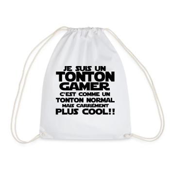 je suis un tonton gamer - Sac de sport léger - blanc - Devant
