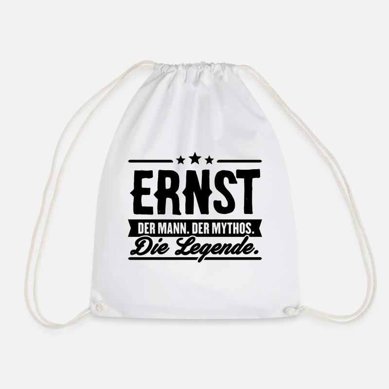 Man Myth Legend Ernst - Drawstring Bag - white
