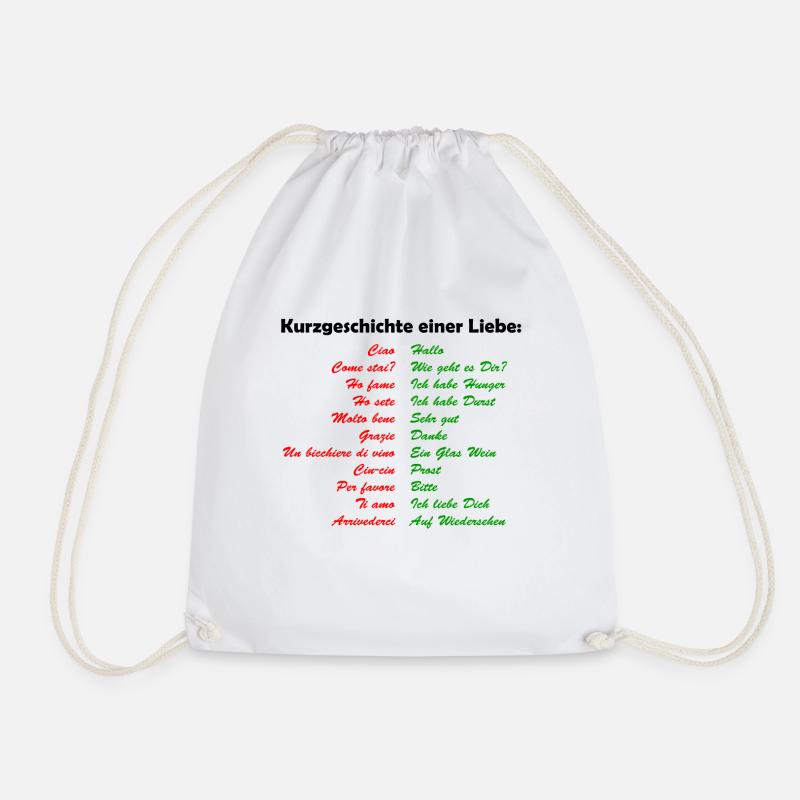 Kurzgeschichte einer Liebe - Turnbeutel - Weiß