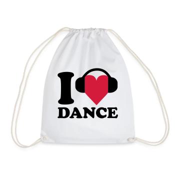 I love Music - Dance - Turnbeutel - Weiß - Vorne