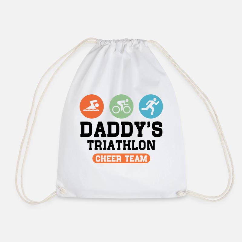 Triathlon Cheer Team - Drawstring Bag - white