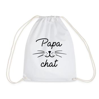 Papa chat - Sac de sport léger - blanc - Devant