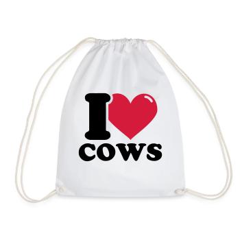 I love Cows - Kuh Kühe - Turnbeutel - Weiß - Vorne