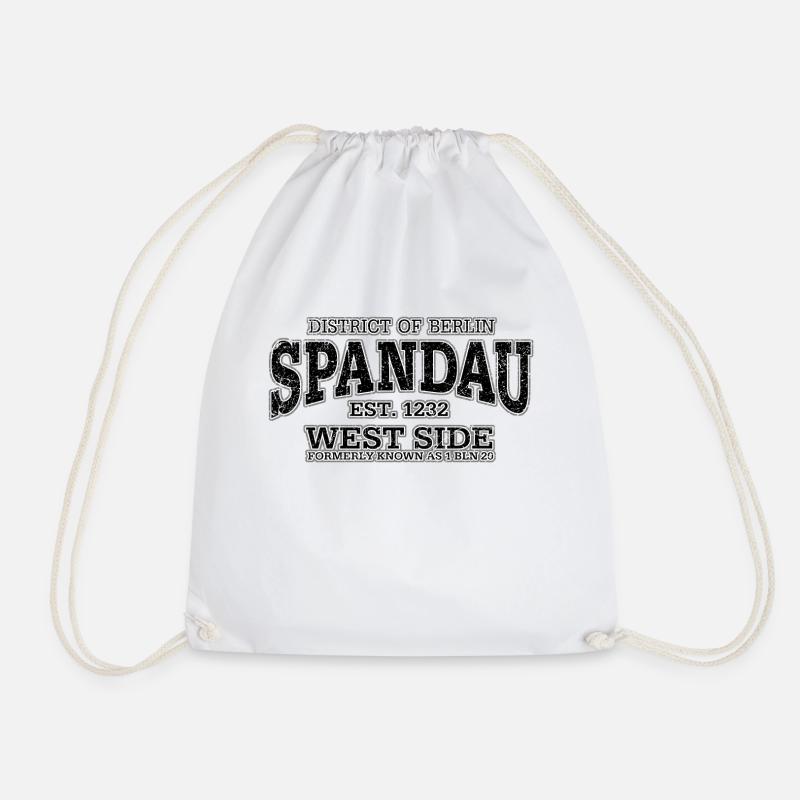 Berlin Spandau (oldstyle black print) - Turnbeutel - Weiß
