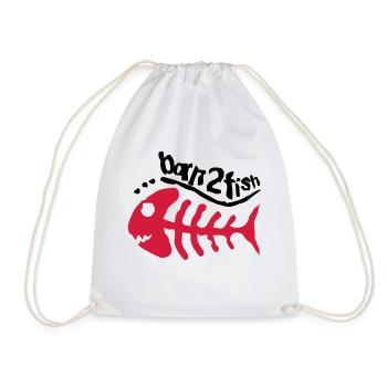 born_2_fish_red_f2 - Turnbeutel - Weiß - Vorne