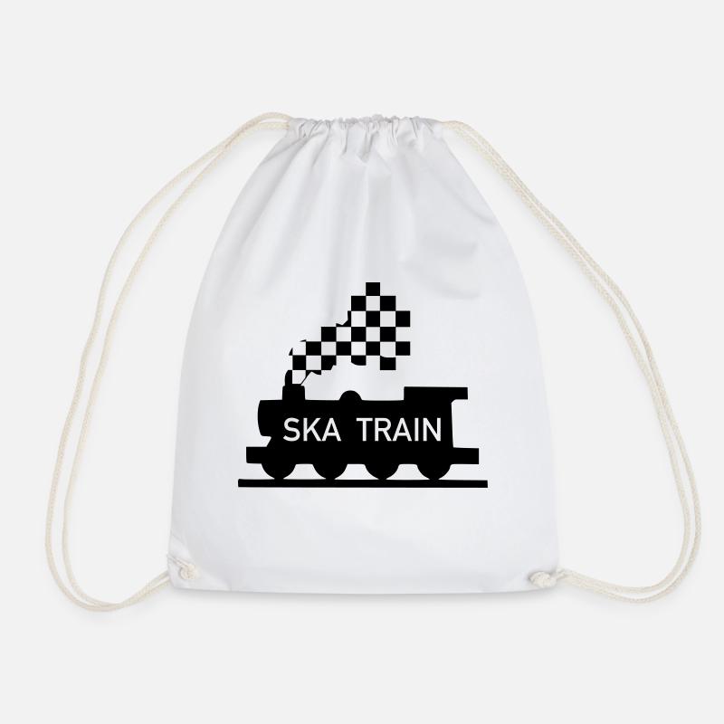 ska train - Drawstring Bag - white