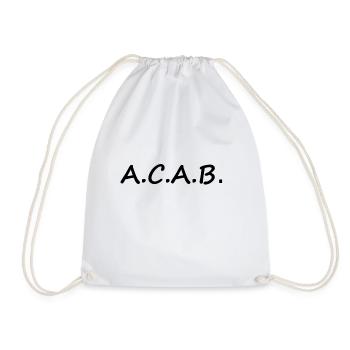 ACAB, loisirs, sports, 1312, police - Sac de sport léger - blanc - Devant