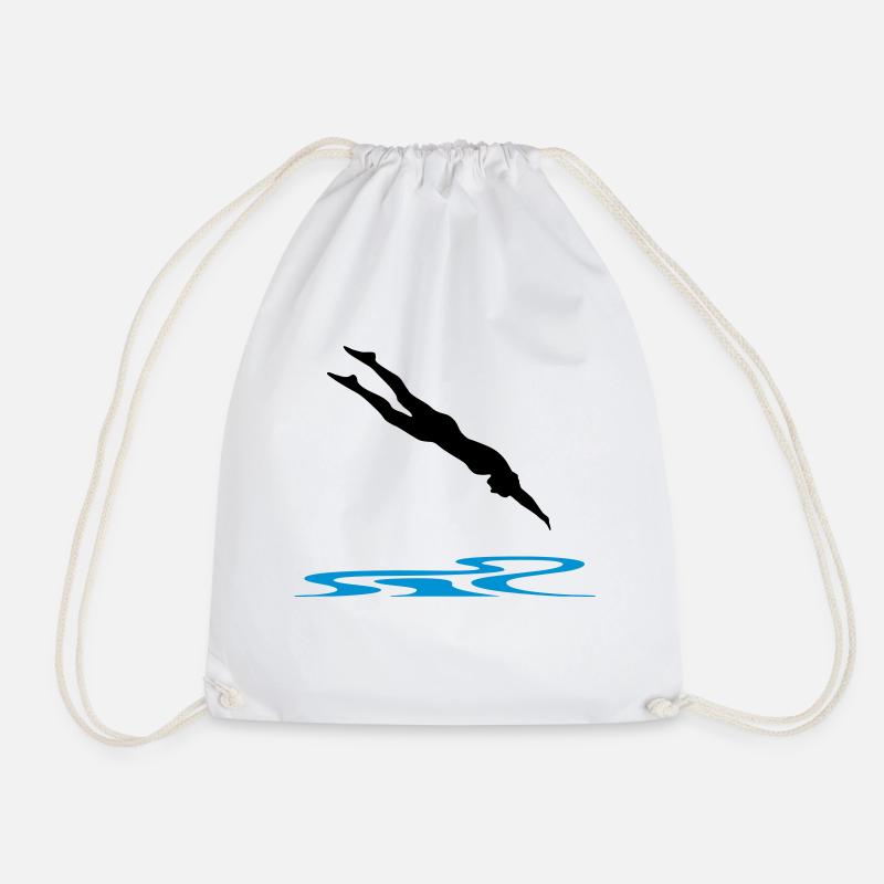 nager, nageuse, nageur - Sac de sport léger - blanc