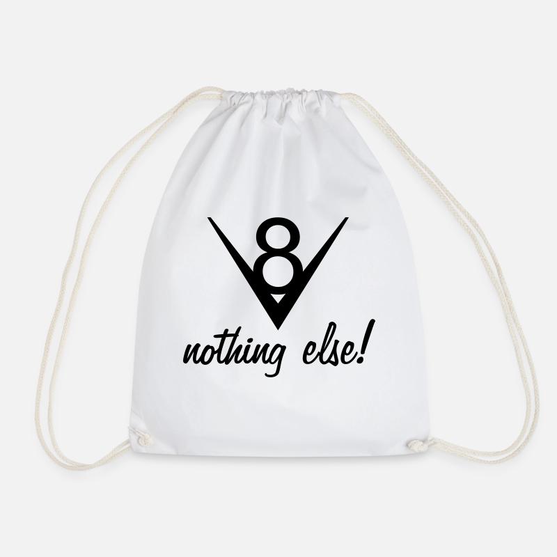 V8 – nothing else! - Turnbeutel - Weiß