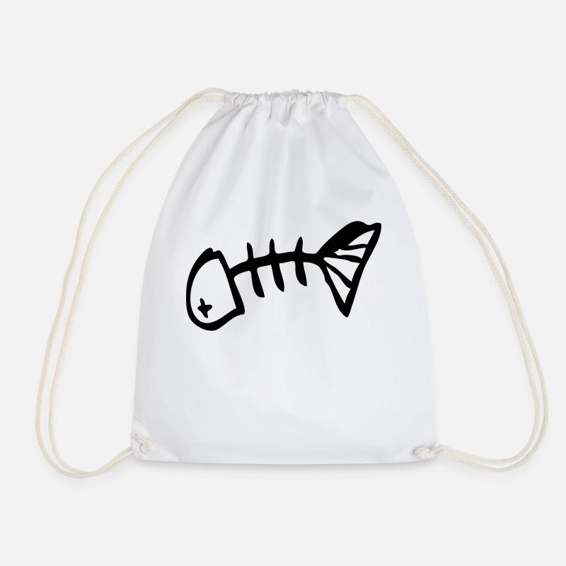 Arête de poisson - Sac de sport léger - blanc