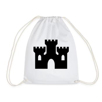 castle - Drawstring Bag - white - Front