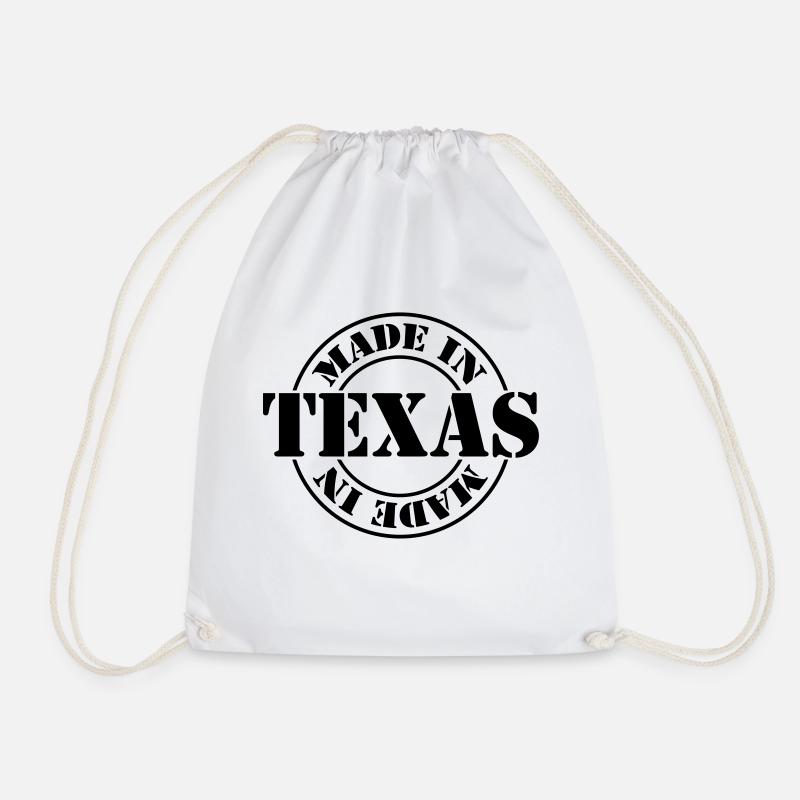 made in texas m1k2 - Drawstring Bag - white