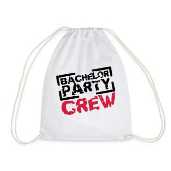 Bachelor Party Crew Stempel Design - Drawstring Bag - white - Front