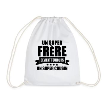 un super frère devient toujours un super cousin - Sac de sport léger - blanc - Devant