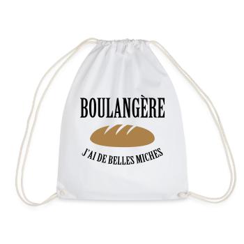 Boulangère : j'ai de belles miches ! - Sac de sport léger - blanc - Devant
