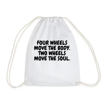 Biker Motorbike Motorrad Moto Motard Speed Sport - Drawstring Bag - white - Front