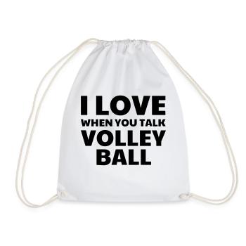 Volleyball - Volley Ball - Volley-Ball - Sport - Drawstring Bag - white - Front