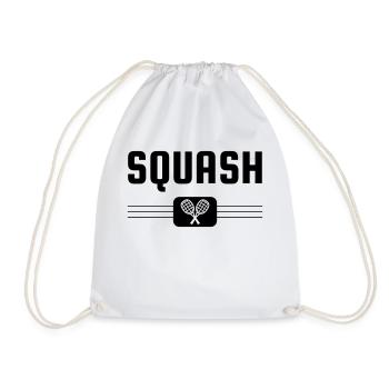 Squash Sport Game Match Champion Victory - Drawstring Bag - white - Front