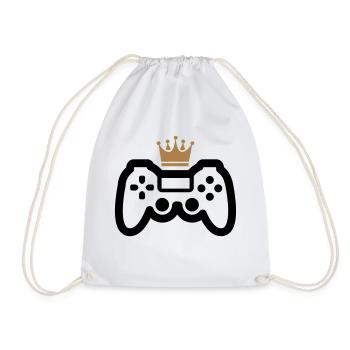 game king - Drawstring Bag - white - Front