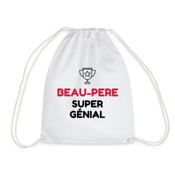 Beau Père - Papa - Fête des Peres - Enfant - Bébé - Sac de sport léger - blanc - Devant
