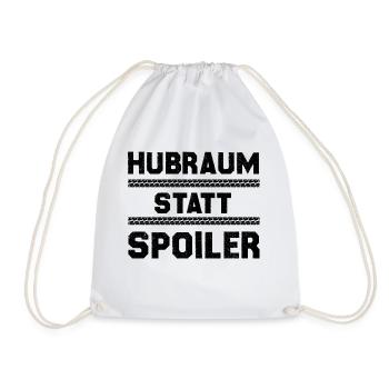 Tuning - Hubraum statt Spoiler - Turnbeutel - Weiß - Vorne