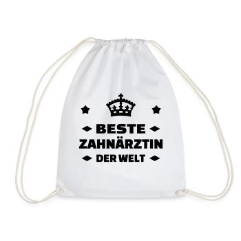 Dentist Zahnarzt Dentiste Zahnärztin Medecine - Drawstring Bag - white - Front