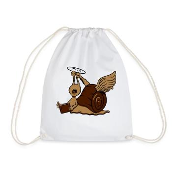 Escargot drôle d'ange - Sac de sport léger - blanc - Devant