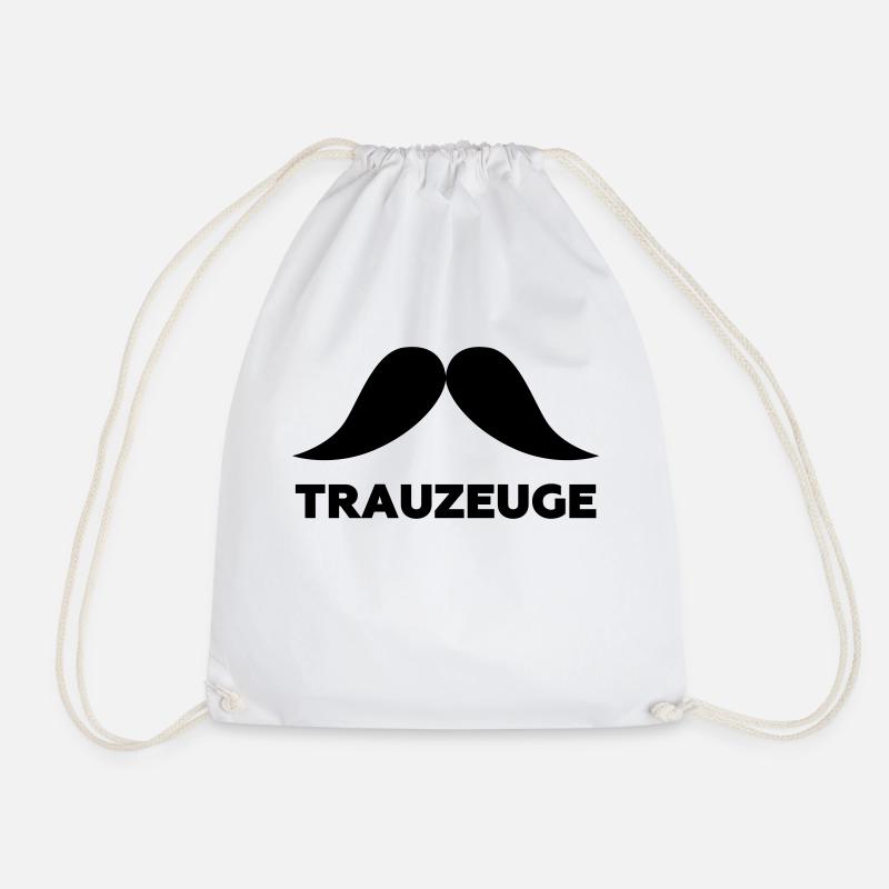 Trauzeuge Bart - Turnbeutel - Weiß