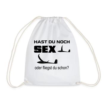 Segelflugzeug Segelfliegen Segelflieger - Turnbeutel - Weiß - Vorne
