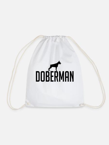 DOBERMAN Dog Breedd Doberman Dog Dogs Wilsigns - Drawstring Bag - white