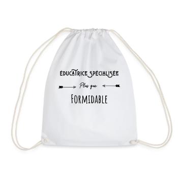 éducatrice spécialisée plus que formidable humour - Sac de sport léger - blanc - Devant