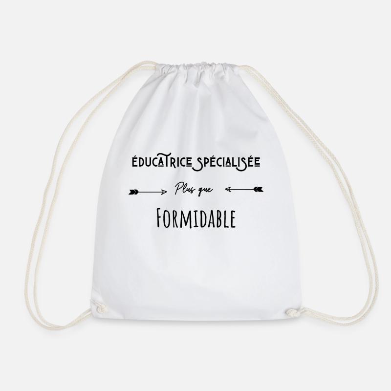 éducatrice spécialisée plus que formidable humour - Sac de sport léger - blanc