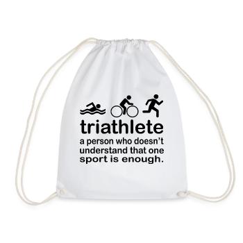 Triathlon Swim Bike Run - Drawstring Bag - white - Front