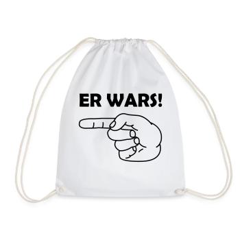 Zeigefinger Er Wars - Turnbeutel - Weiß - Vorne