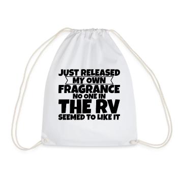 Released My Own Fragrance Noone In The RV Like It3 - Drawstring Bag - white - Front