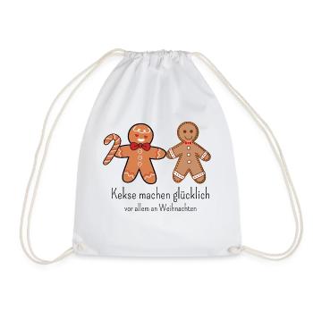 Kekse machen glücklich - Turnbeutel - Weiß - Vorne