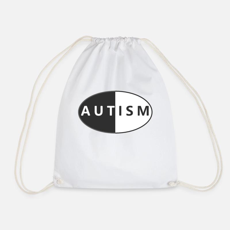 autismtwo - Drawstring Bag - white