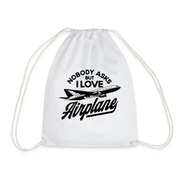Cadeau d’atterrissage d’avion de pilote d’avion d’avion - Sac de sport léger - blanc - Devant