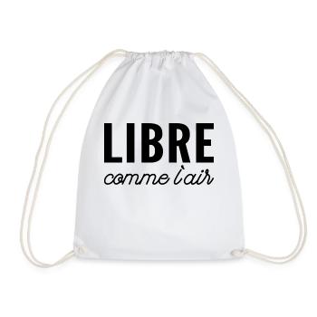 libre comme l'air / liberté - Sac de sport léger - blanc - Devant